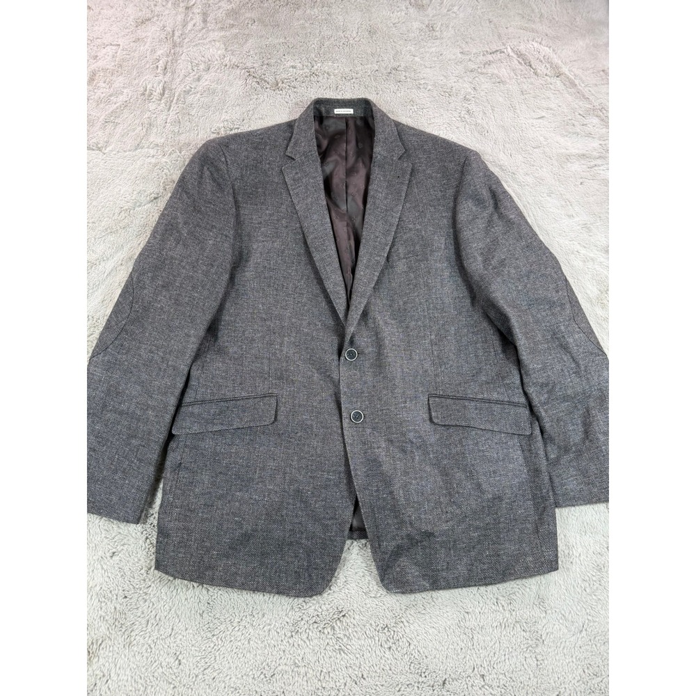 Joseph Abboud Heritage Men's 46 Regular‎ Slim Fit Blazer Jacket Gray Linen Wool